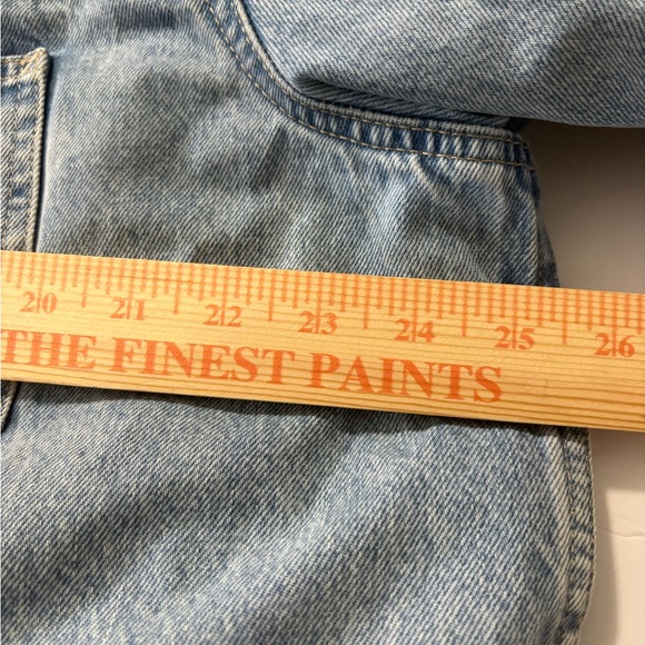 GAP Soft Denim Sherpa Button Front Jacket w Patch Pockets 1 Inner Pocket. XL - Picture 13 of 16